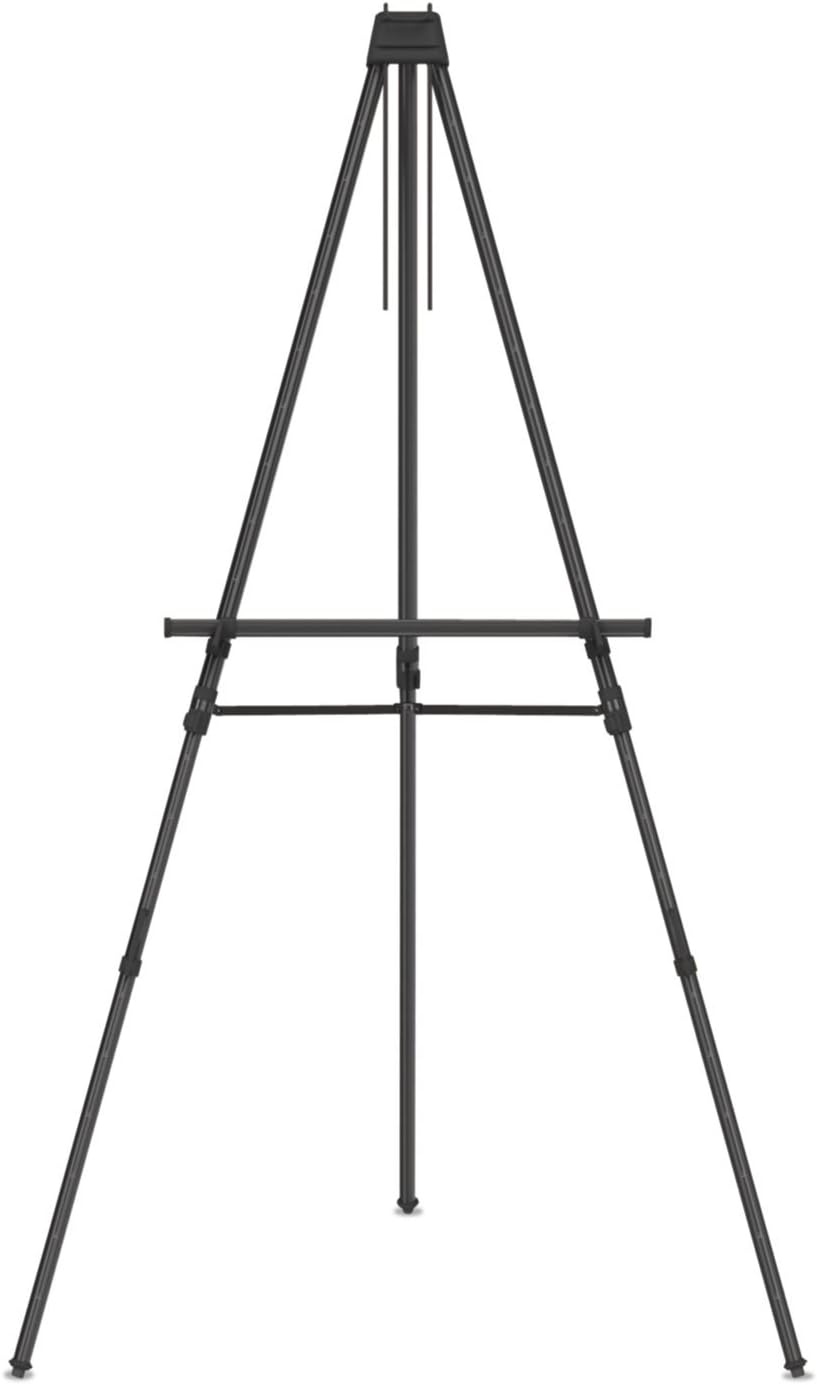 image:imageQuartet Easel Aluminum Lightweight Telescoping 66 Max Height Supports 25 lbs Black 51EBlack