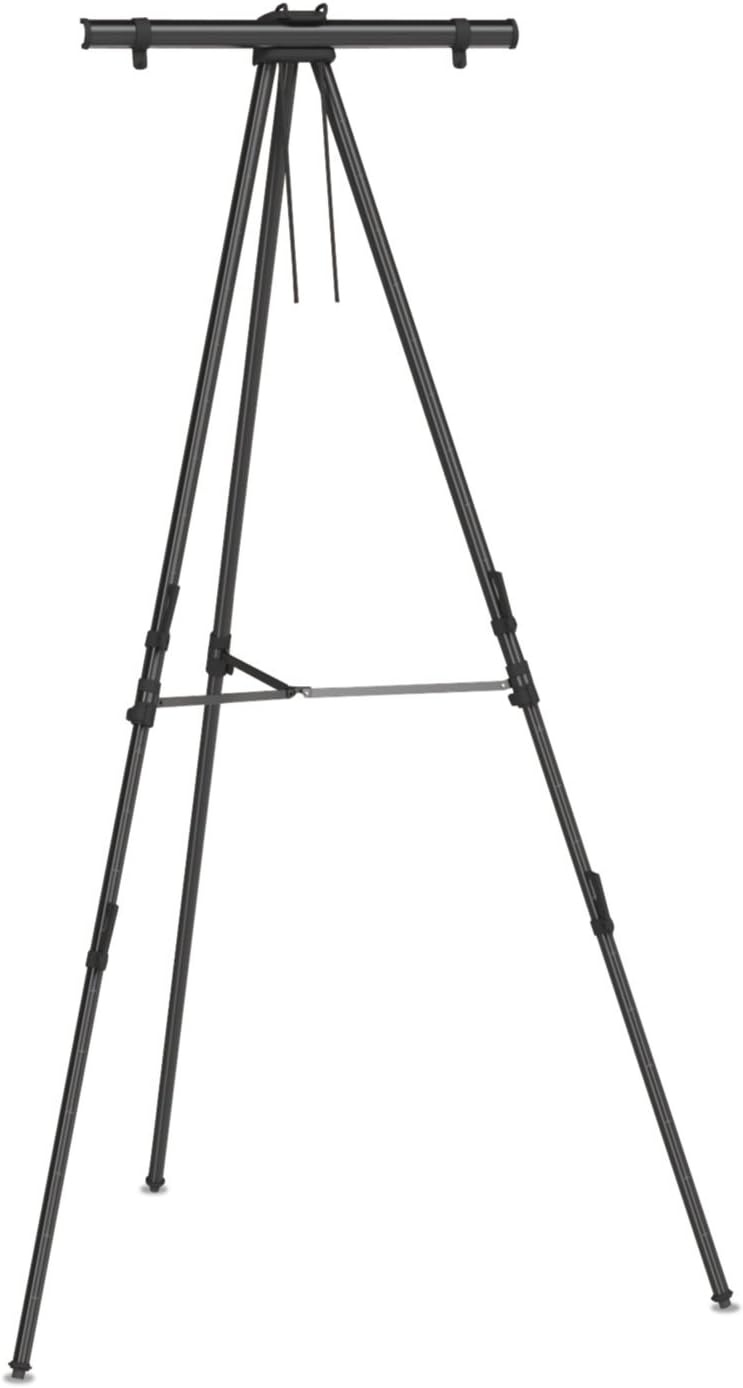 image:imageQuartet Easel Aluminum Lightweight Telescoping 66 Max Height Supports 25 lbs Black 51EBlack