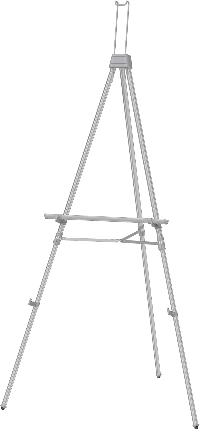 image:imageQuartet Easel Aluminum Lightweight Telescoping 66 Max Height Supports 25 lbs Black 51ESilver