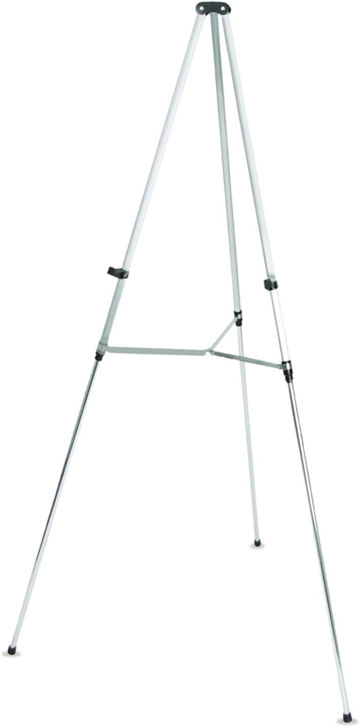 image:imageQuartet Easel Aluminum Lightweight Telescoping 66 Max Height Supports 25 lbs Black 51ESilver
