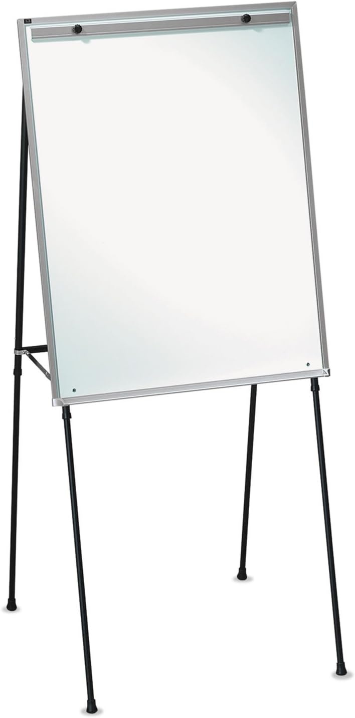 image:imageQuartet Easel DryErase Steel DualPurpose Writing BoardFlipchart Total Erase 29 x 40 Black Frame 81E