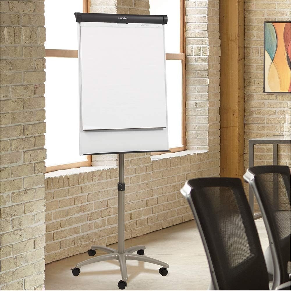 image:imageQuartet Easel Magnetic WhiteboardFlipchart 3 x 2 Compass Mobile Presentation Graphite Frame ECM32EU36W x 77H