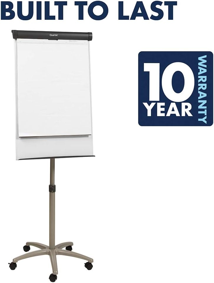 image:imageQuartet Easel Magnetic WhiteboardFlipchart 3 x 2 Compass Mobile Presentation Graphite Frame ECM32EU36W x 77H