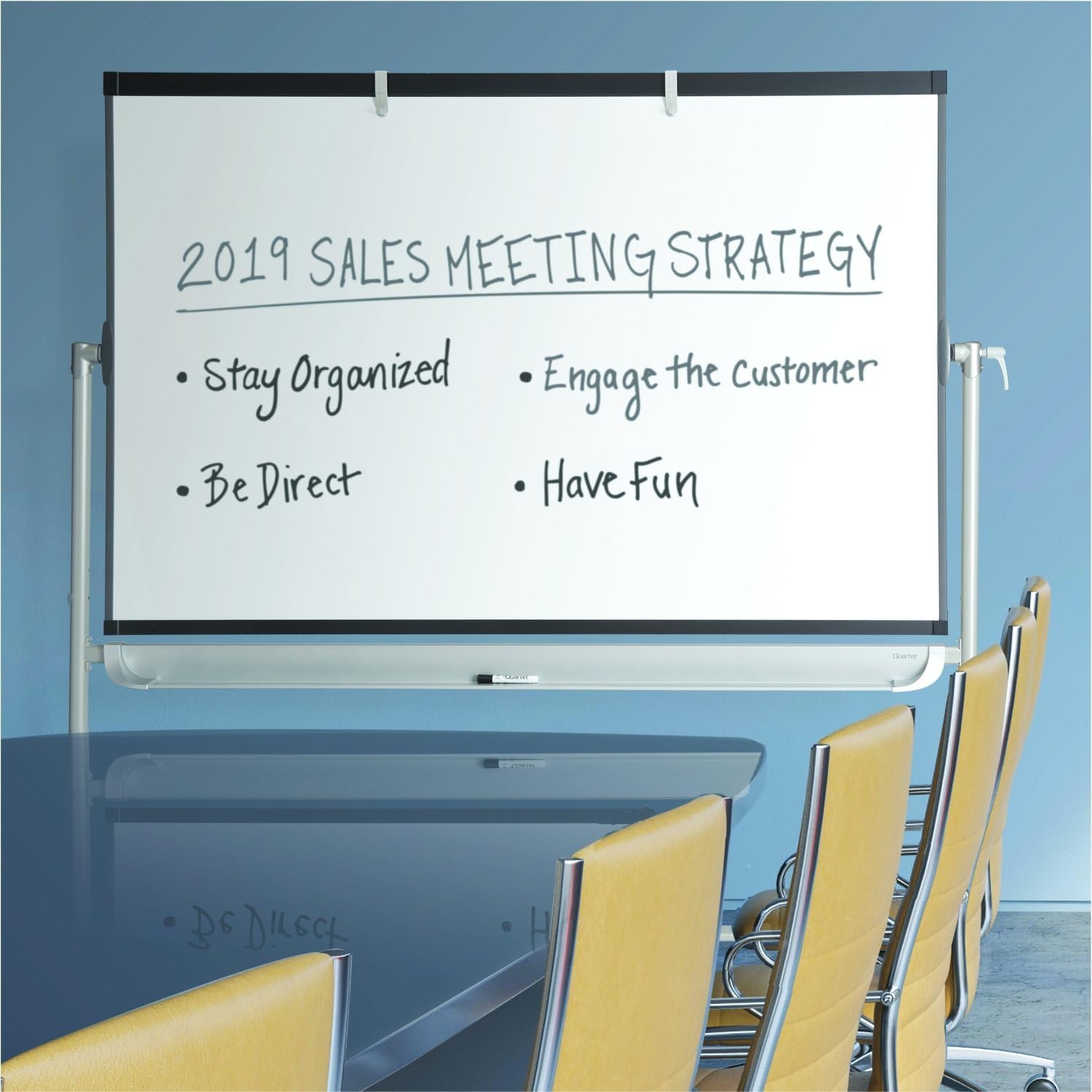 image:imageQuartet Easel Magnetic WhiteboardFlipchart 3 x 2 Compass Mobile Presentation Graphite Frame ECM32EU48W x 36H