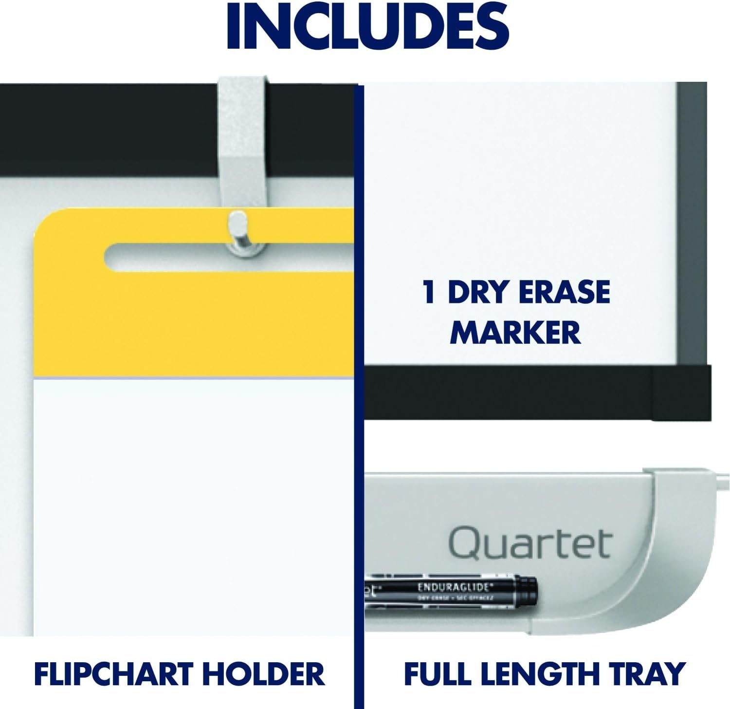 image:imageQuartet Easel Magnetic WhiteboardFlipchart 3 x 2 Compass Mobile Presentation Graphite Frame ECM32EU48W x 36H