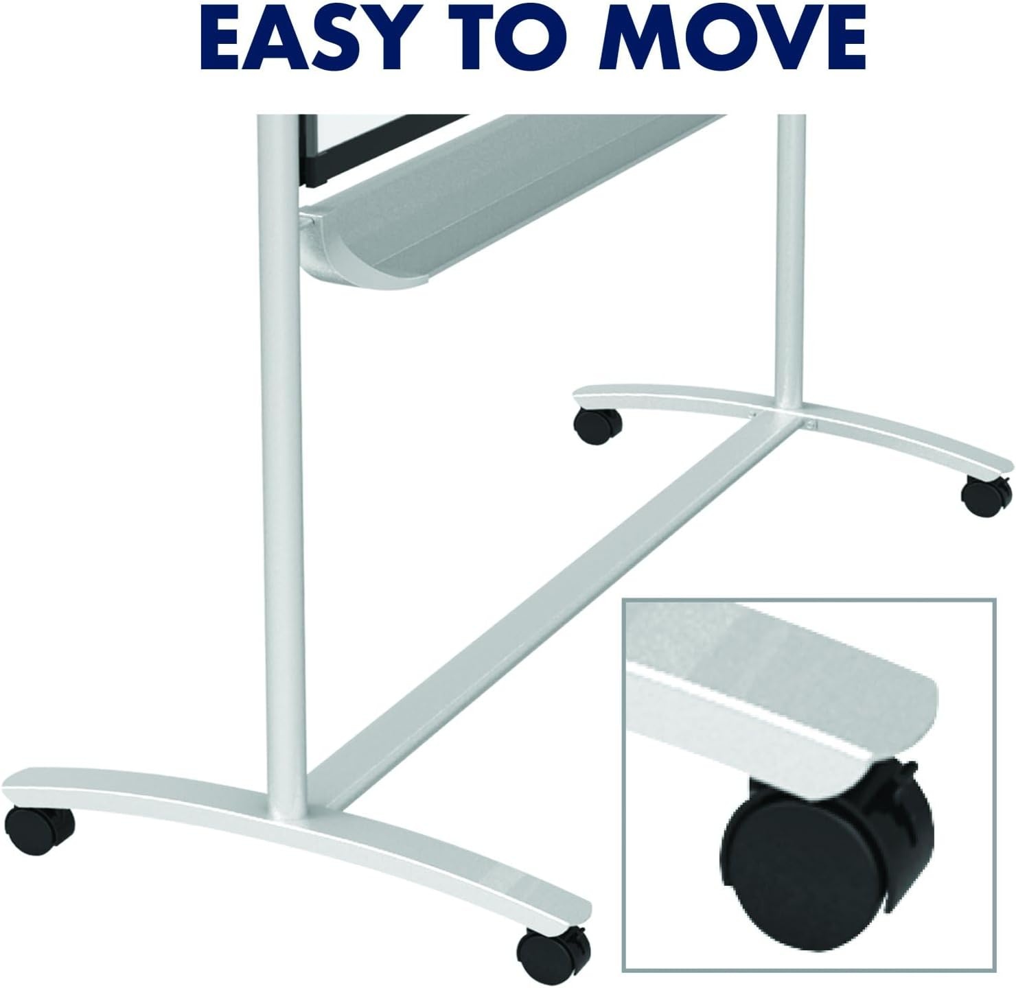 image:imageQuartet Easel Magnetic WhiteboardFlipchart 3 x 2 Compass Mobile Presentation Graphite Frame ECM32EU48W x 36H