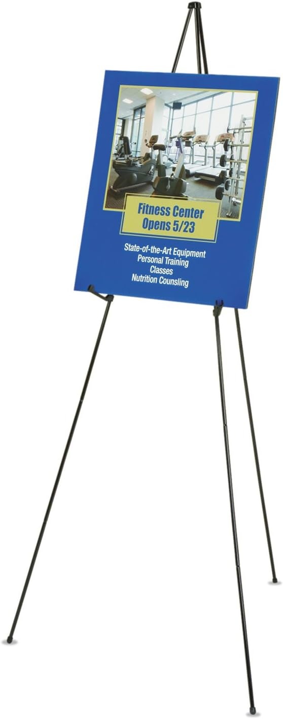 image:imageQuartet Easel Stand 63 High Adjustable Telescoping Tripod Display for Office School and Home Lightweight Black 29E1 Count Pack of 1