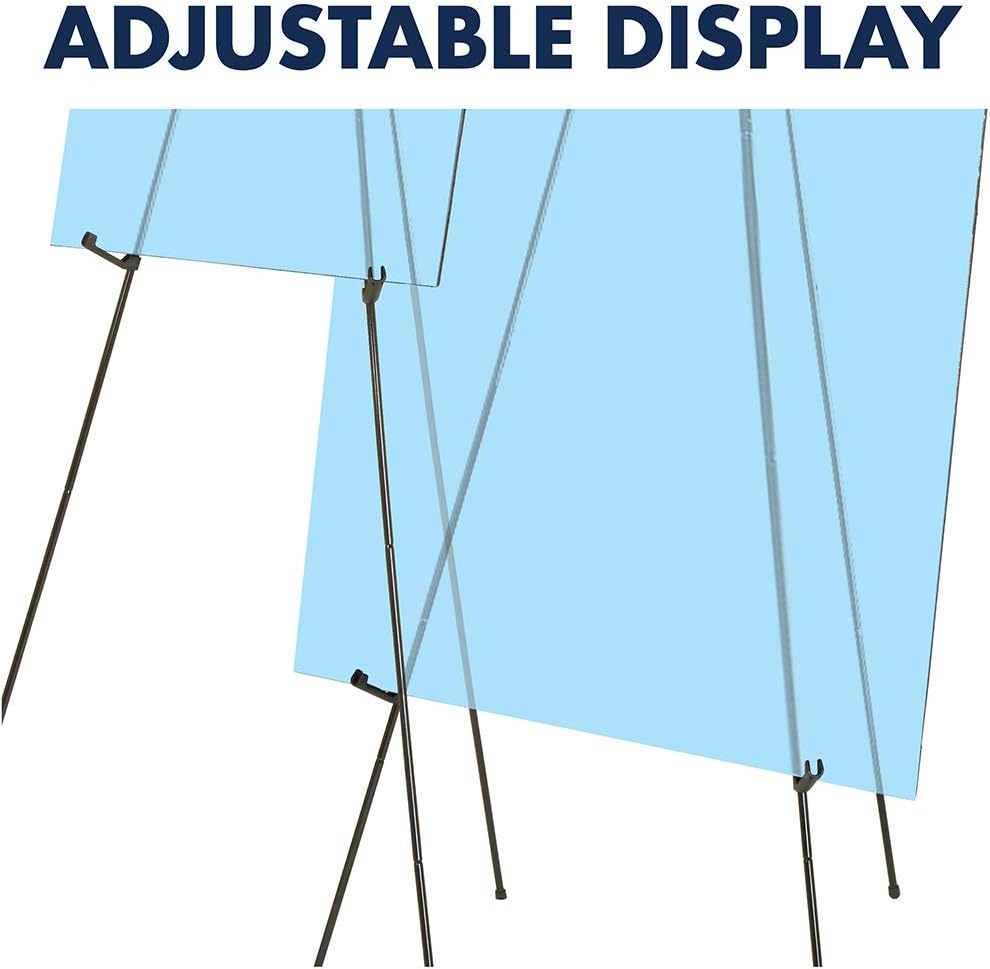 image:imageQuartet Easel Stand 63 High Adjustable Telescoping Tripod Display for Office School and Home Lightweight Black 29E1 Count Pack of 12