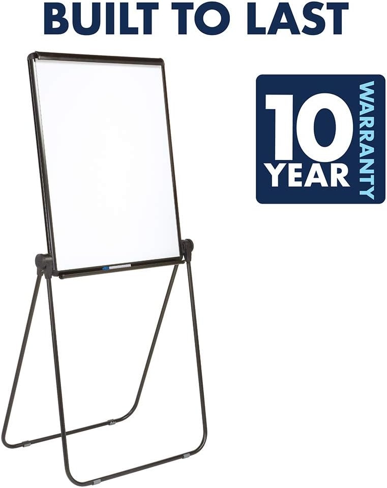 image:imageQuartet Easel Standard 70 High Adjustable 27 x 34 Whiteboard Reversible Flip Chart Holder Ultima Black Frame 101EL