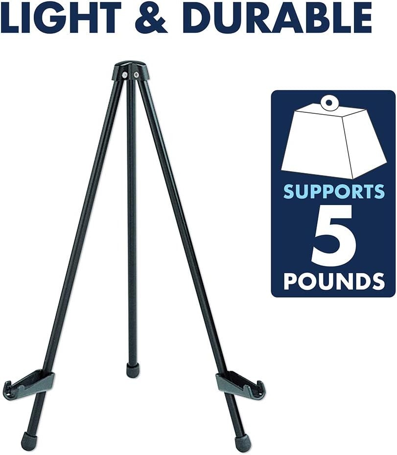 image:imageQuartet Easel Tabletop Instant 14 High Supports up to 5 lbs Portable amp Collapsible Black 28EEach Pack of 12