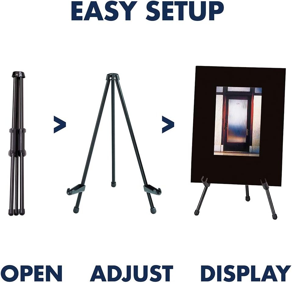 image:imageQuartet Easel Tabletop Instant 14 High Supports up to 5 lbs Portable amp Collapsible Black 28EEach Pack of 12