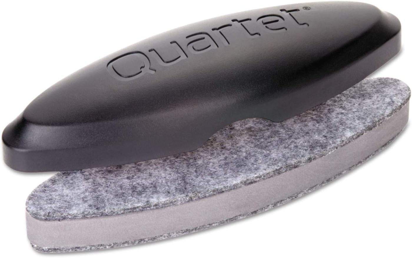 image:imageQuartet Eraser 2in1 WhiteboardChalkboard Magnetic 612x138 Oval Black BFEB2612 x 138