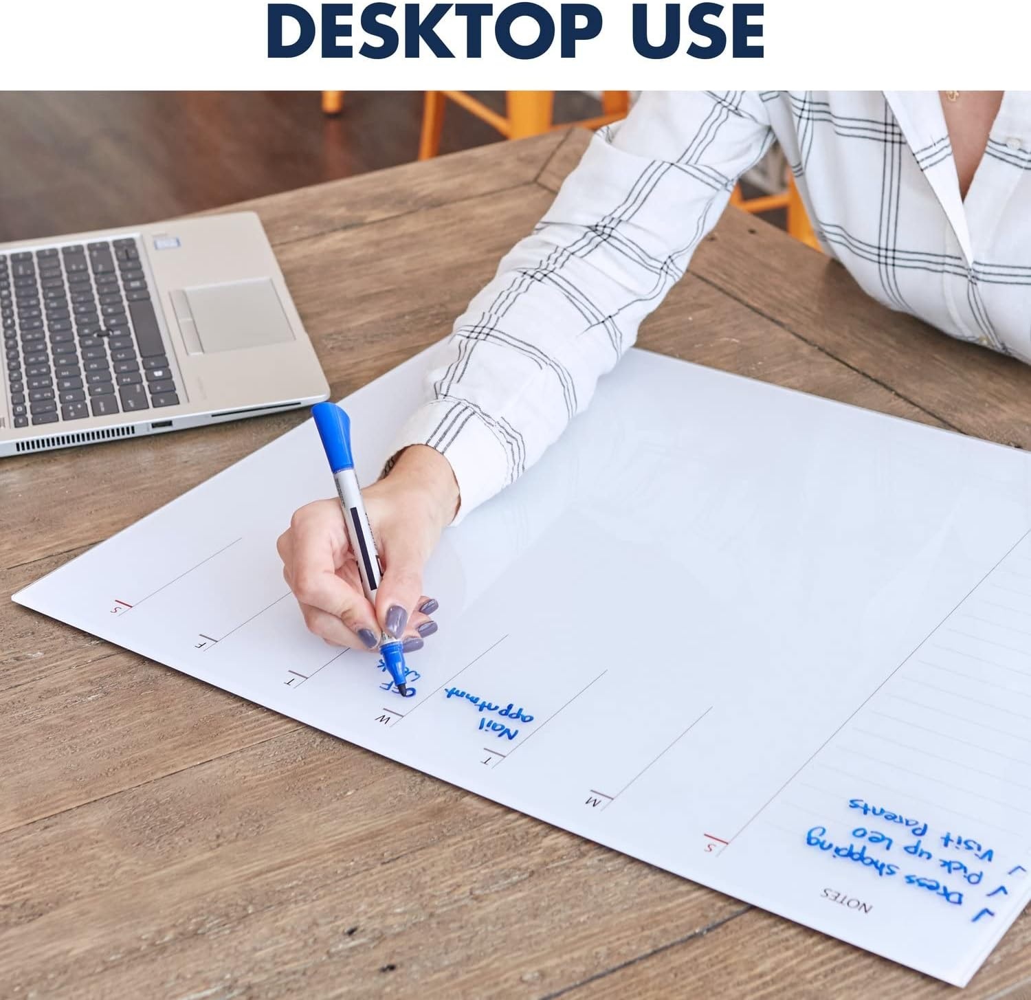 image:imageQuartet Glass Desktop Weekly Planner 17 x 22 Whiteboard Dry Erase Surface Clean Erase Includes 1 Dry Erase Marker White GDP2217WWeekly Planner White