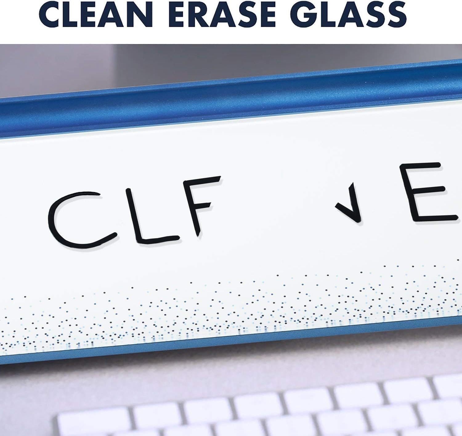 image:imageQuartet Glass Dry Erase White Board Desktop Computer Pad for Notetaking 18 x 6 Whiteboard Clean Erase Surface with Storage 1 Dry Erase Marker White Surface GDP186Dot
