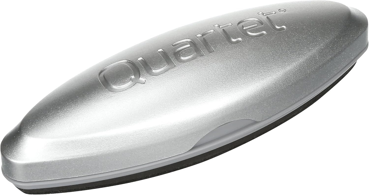 image:imageQuartet Glass Dry Erase White Board Eraser Magnetic Whiteboard Eraser Silver SFEB3Silver