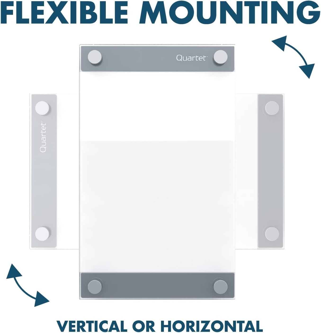 image:imageQuartet Glass Whiteboard Magnetic Dry Erase Board 3 x 2 with Customizable Templates White Dry Erase Surface Infinity GI362436W x 24H