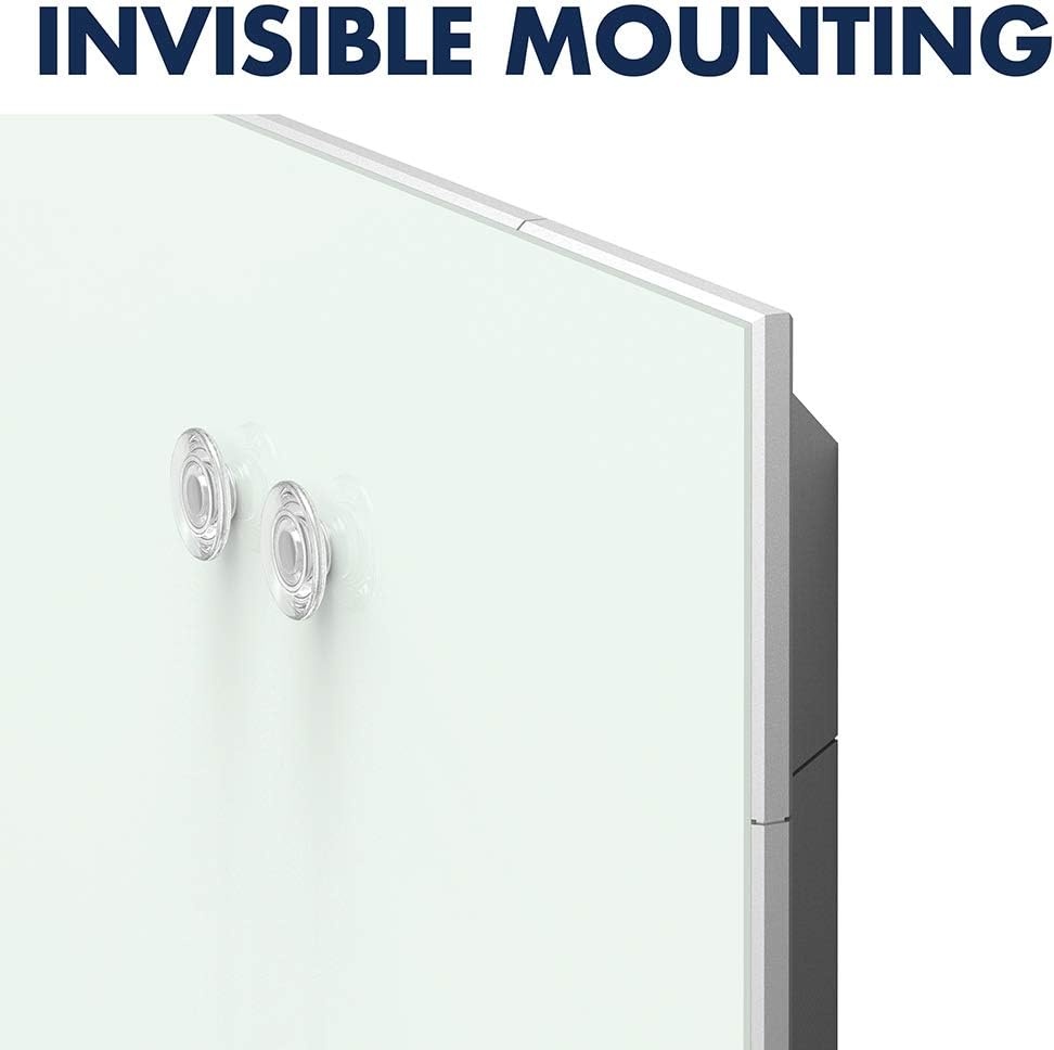 image:imageQuartet Glass Whiteboard Magnetic Dry Erase White Board 50 x 28 Wide Format Aluminum Frame Element G5028E28W x 50H