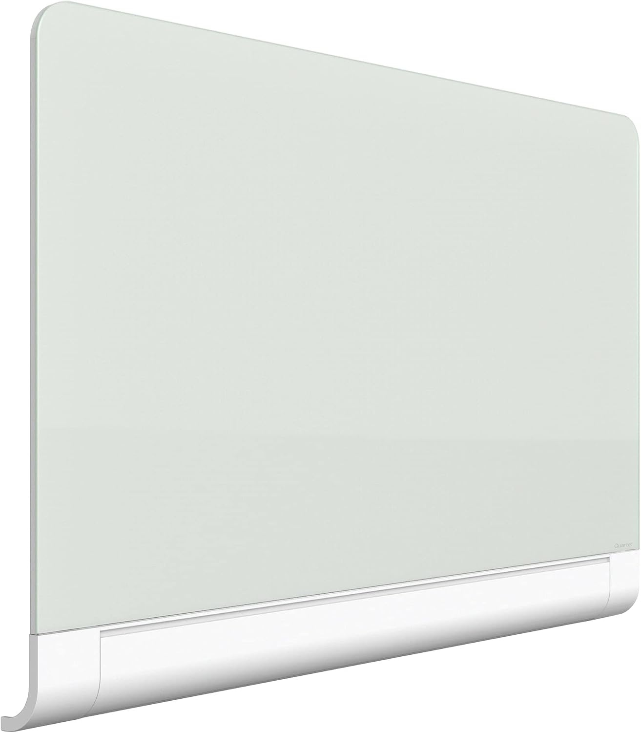 image:imageQuartet Glass Whiteboard Magnetic Dry Erase White Board 50 x 28 Wide Format with Invisible Mount Black Aluminum Frame Evoque G5028BAHidden Tray