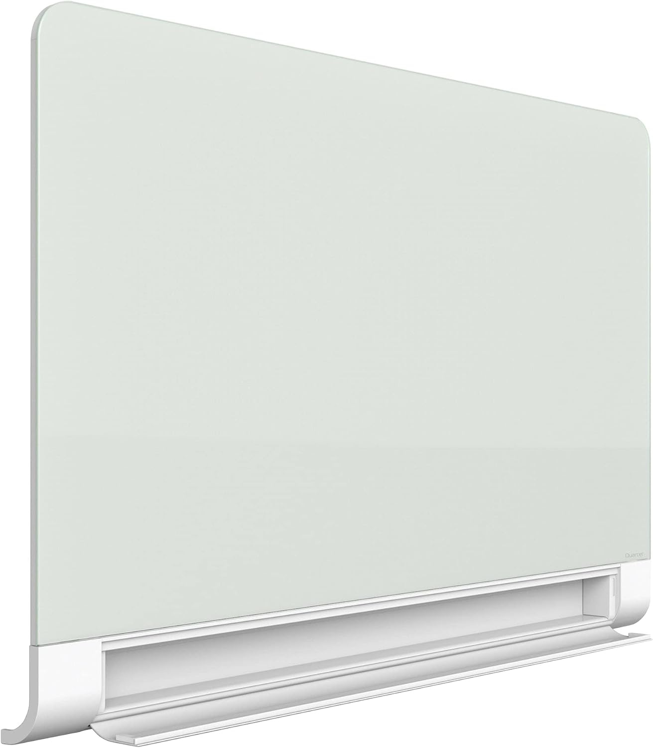 image:imageQuartet Glass Whiteboard Magnetic Dry Erase White Board 50 x 28 Wide Format with Invisible Mount Black Aluminum Frame Evoque G5028BAHidden Tray