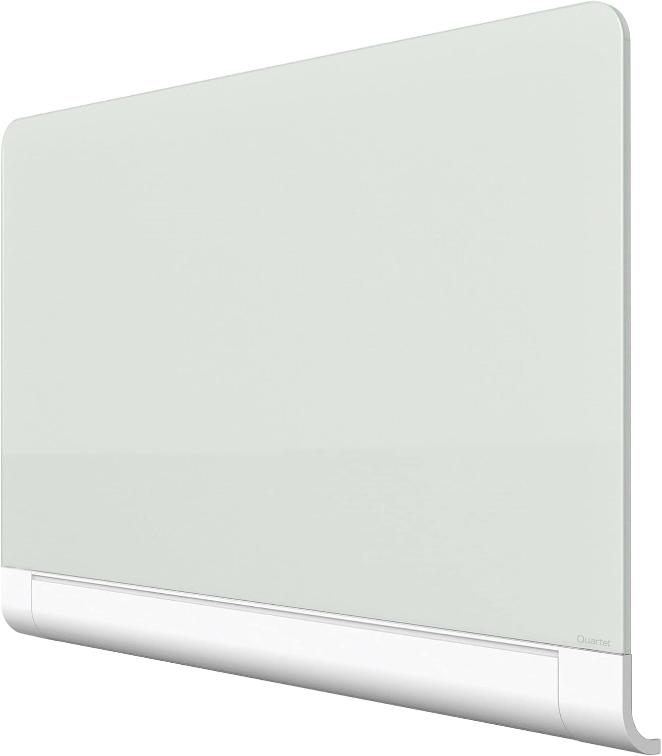 image:imageQuartet Glass Whiteboard Magnetic Dry Erase White Board 50 x 28 Wide Format with Invisible Mount Black Aluminum Frame Evoque G5028BAHidden Tray