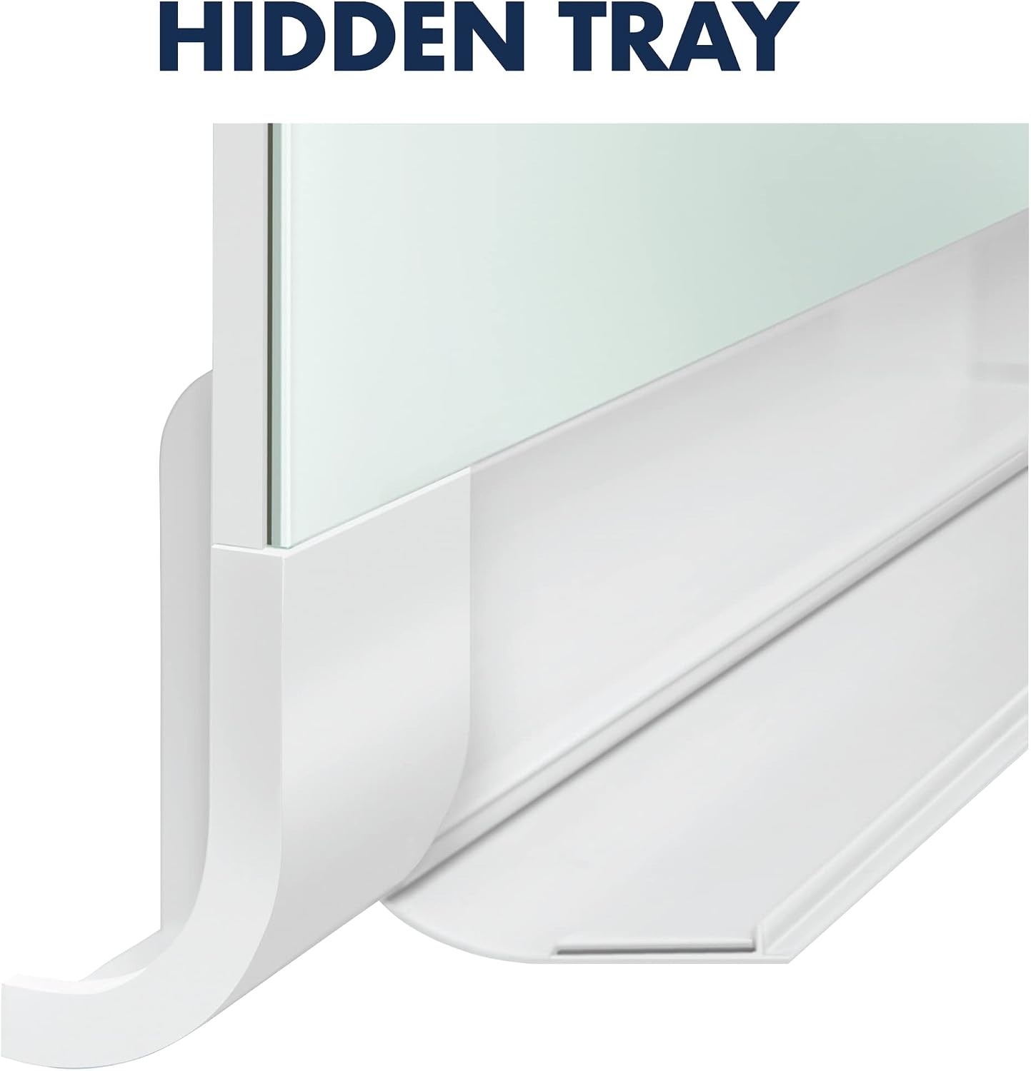 image:imageQuartet Glass Whiteboard Magnetic Dry Erase White Board 50 x 28 Wide Format with Invisible Mount Black Aluminum Frame Evoque G5028BAHidden Tray