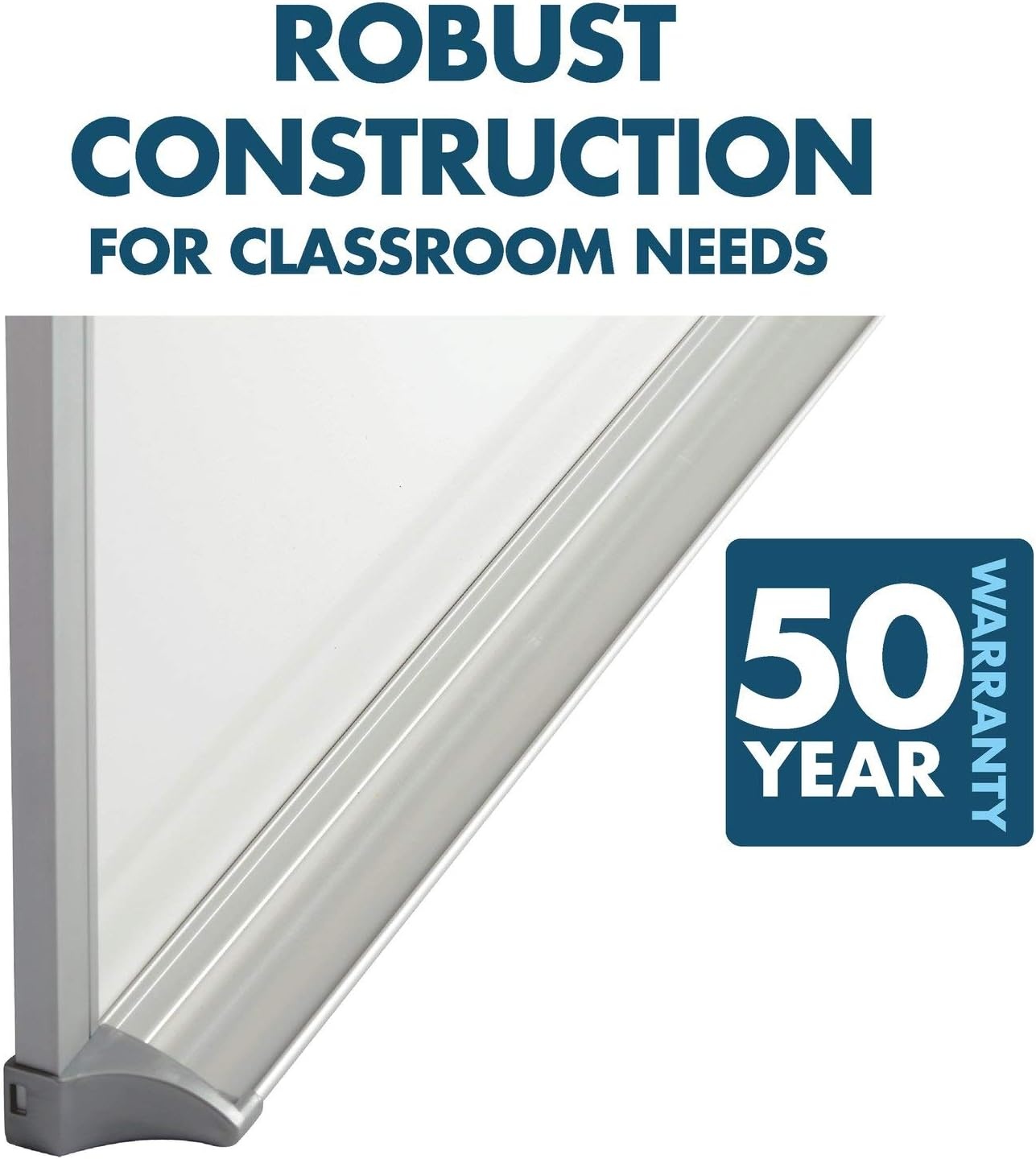 image:imageQuartet Magnetic Dry Erase White Board 120W x 48H Whiteboard Porcelain Surface Will Not Stain or Ghost Silver Aluminum Frame PPA410120W x 48H