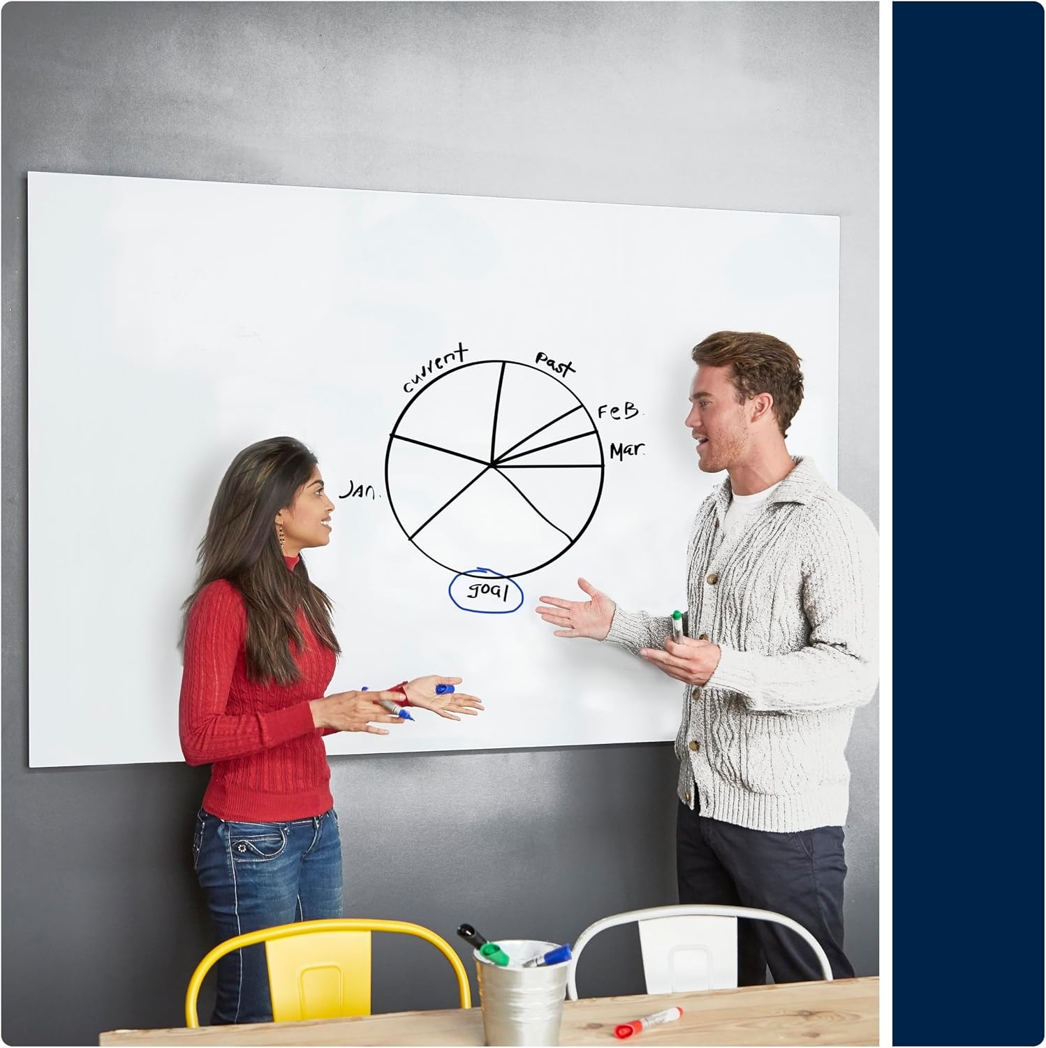 image:imageQuartet Magnetic Glass Dry Erase White Board 8 x 4 AntiGlare Whiteboard for Wall InvisaMount Frameless White Q019648F03IMWAntiGlare