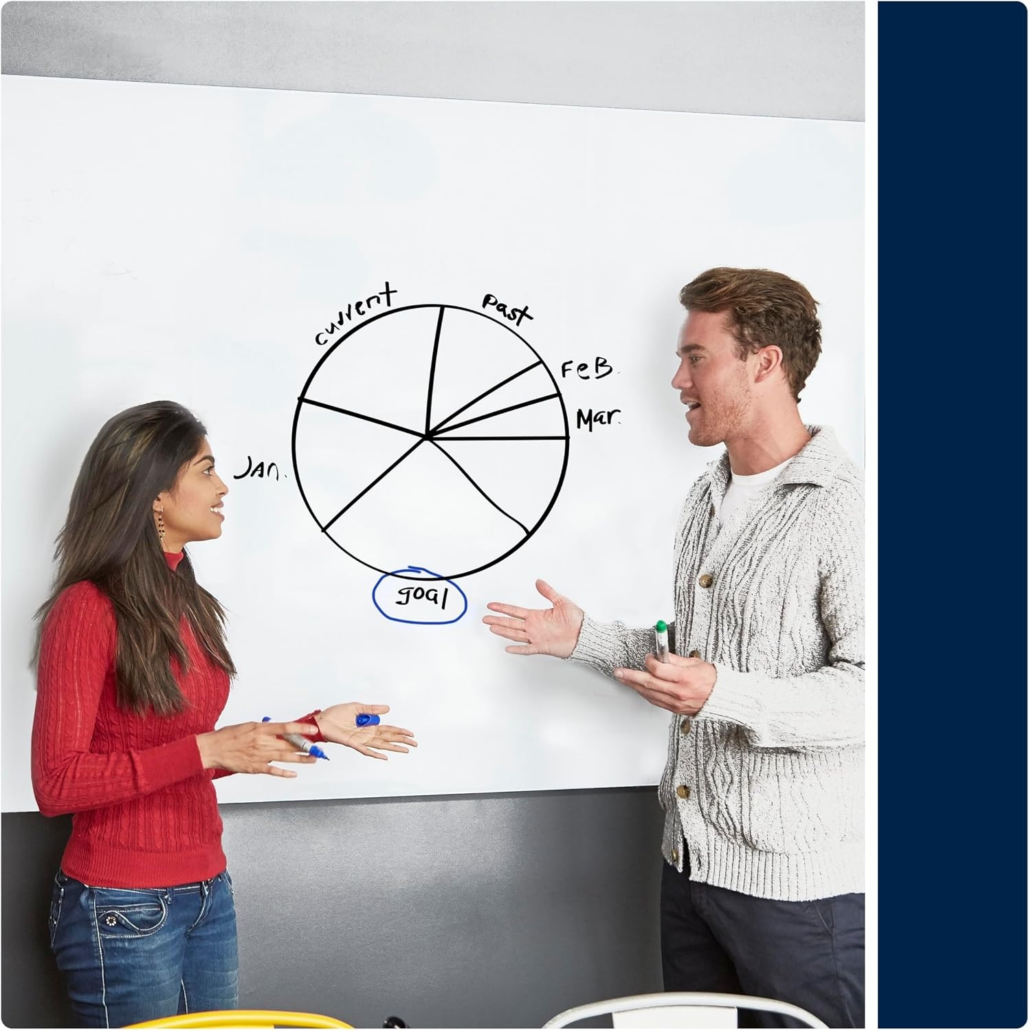 image:imageQuartet Magnetic Glass Dry Erase White Board 8 x 4 AntiGlare Whiteboard for Wall InvisaMount Frameless White Q019648F03IMWAntiGlare