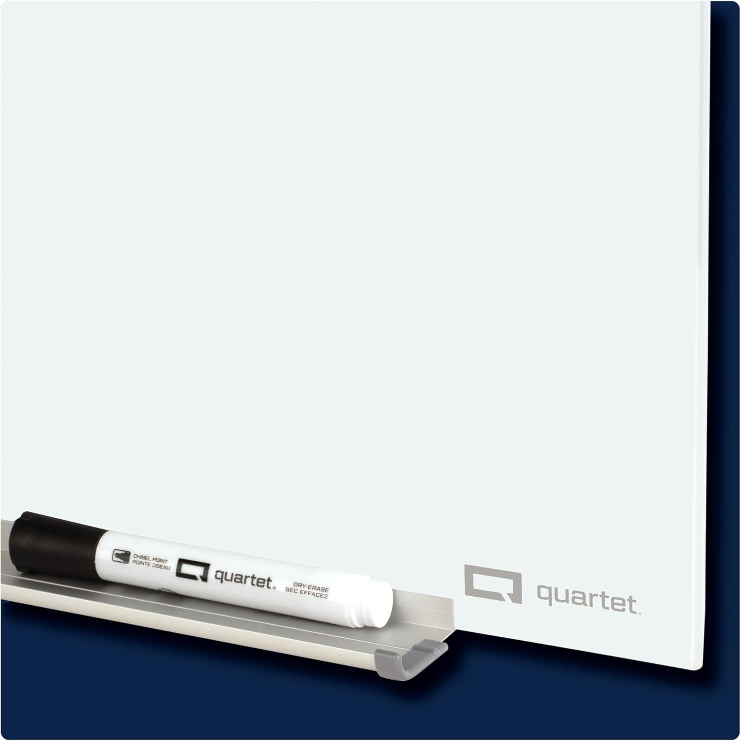 image:imageQuartet Magnetic Glass Dry Erase White Board 8 x 4 AntiGlare Whiteboard for Wall InvisaMount Frameless White Q019648F03IMWAntiGlare