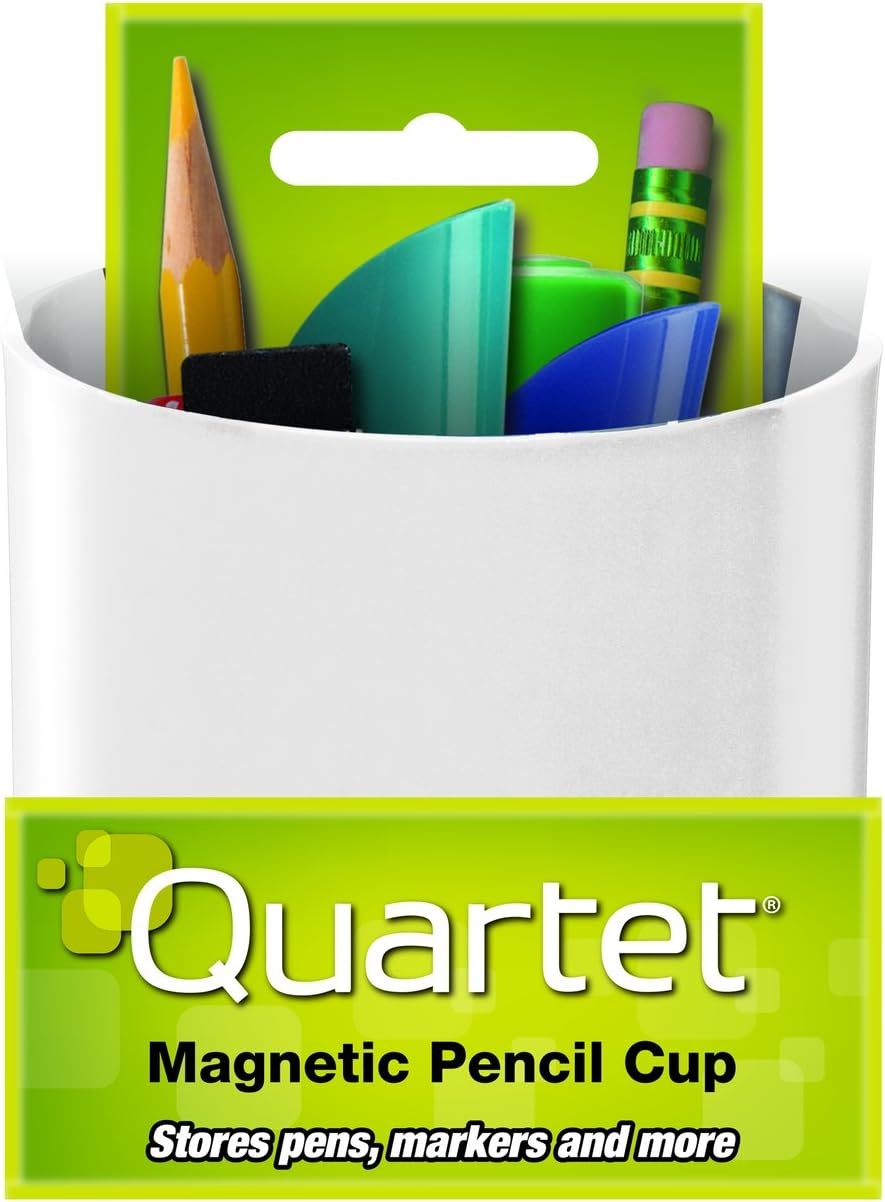 image:imageQuartet Magnetic Pen and Pencil Cup Holder Black 48120BKWhite