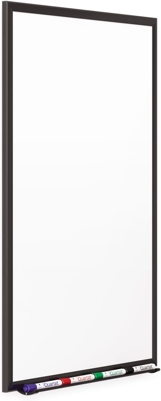 image:imageQuartet Magnetic Porcelain Whiteboard 5 x 3 White Board Premium Duramax Black Aluminum Frame 2545BBlack