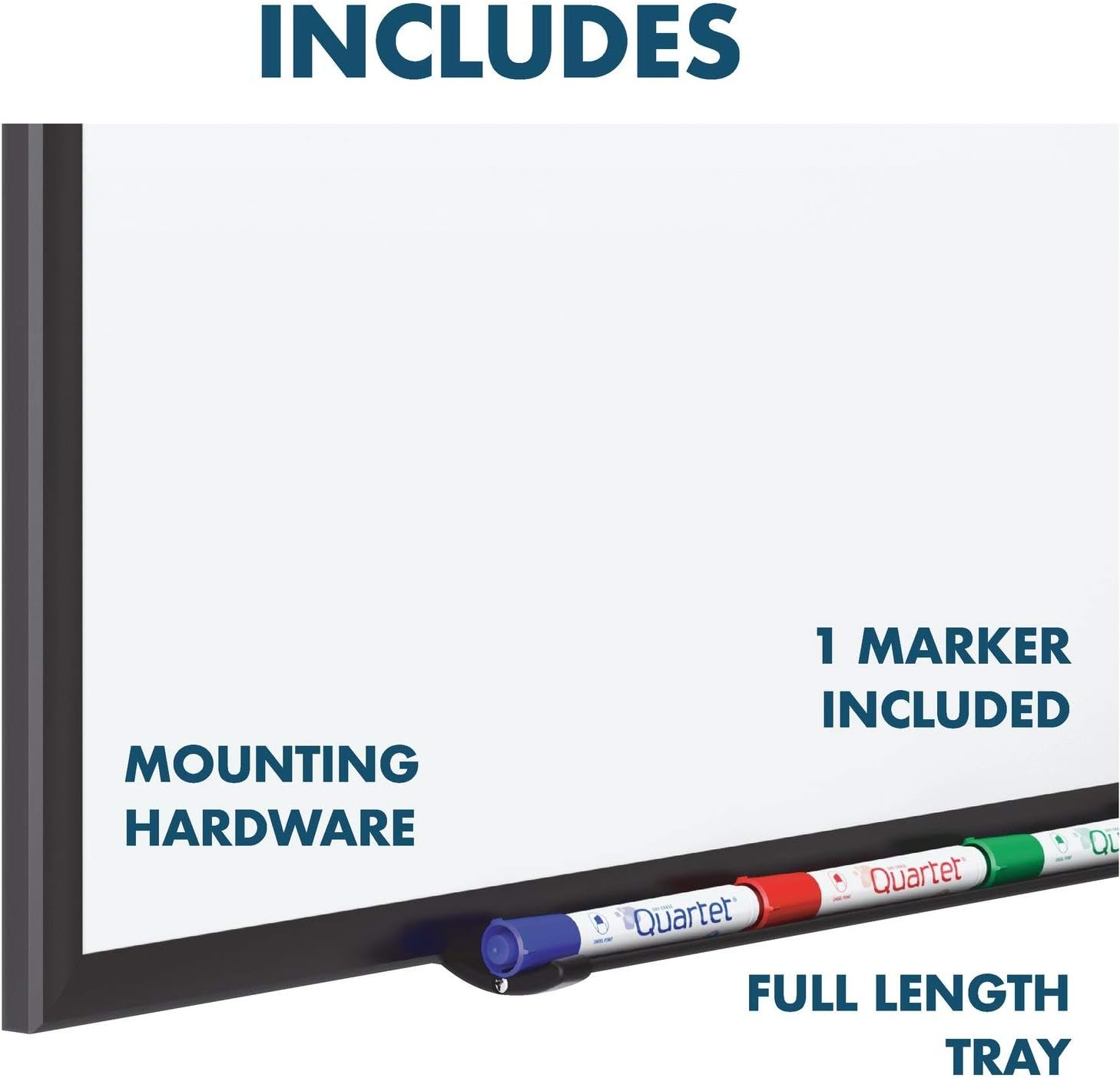 image:imageQuartet Magnetic Porcelain Whiteboard 5 x 3 White Board Premium Duramax Black Aluminum Frame 2545BBlack