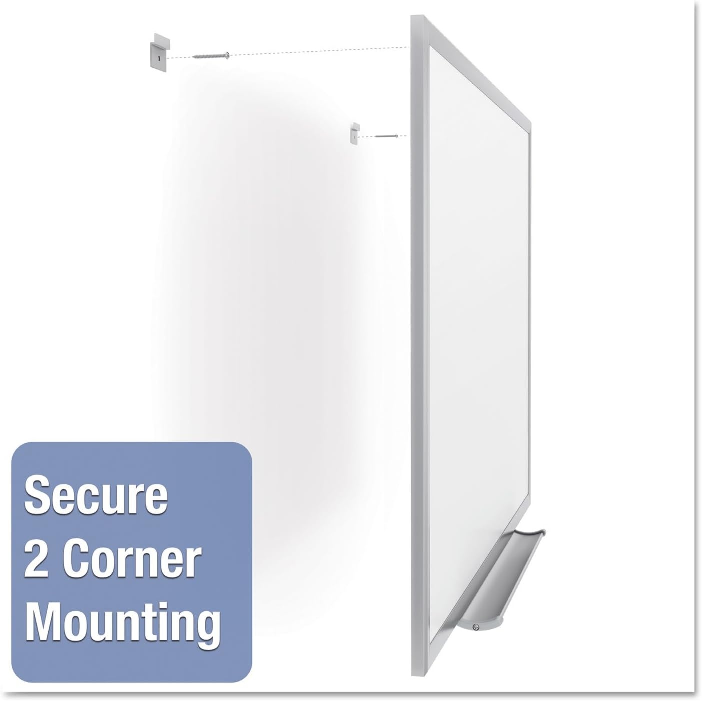 image:imageQuartet Magnetic Porcelain Whiteboard 5 x 3 White Board Premium Duramax Black Aluminum Frame 2545BSilver
