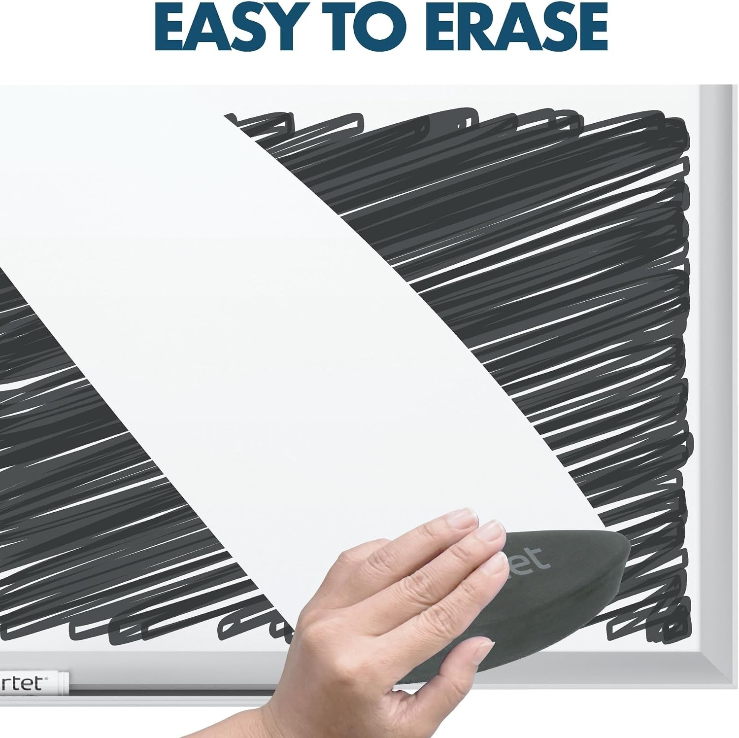 image:imageQuartet Magnetic Porcelain Whiteboard 5 x 3 White Board Premium Duramax Black Aluminum Frame 2545BSilver
