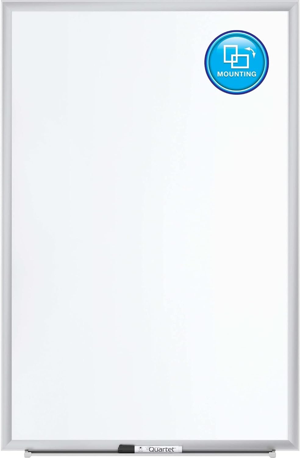 image:imageQuartet Magnetic Porcelain Whiteboard 5 x 3 White Board Premium Duramax Black Aluminum Frame 2545BSilver