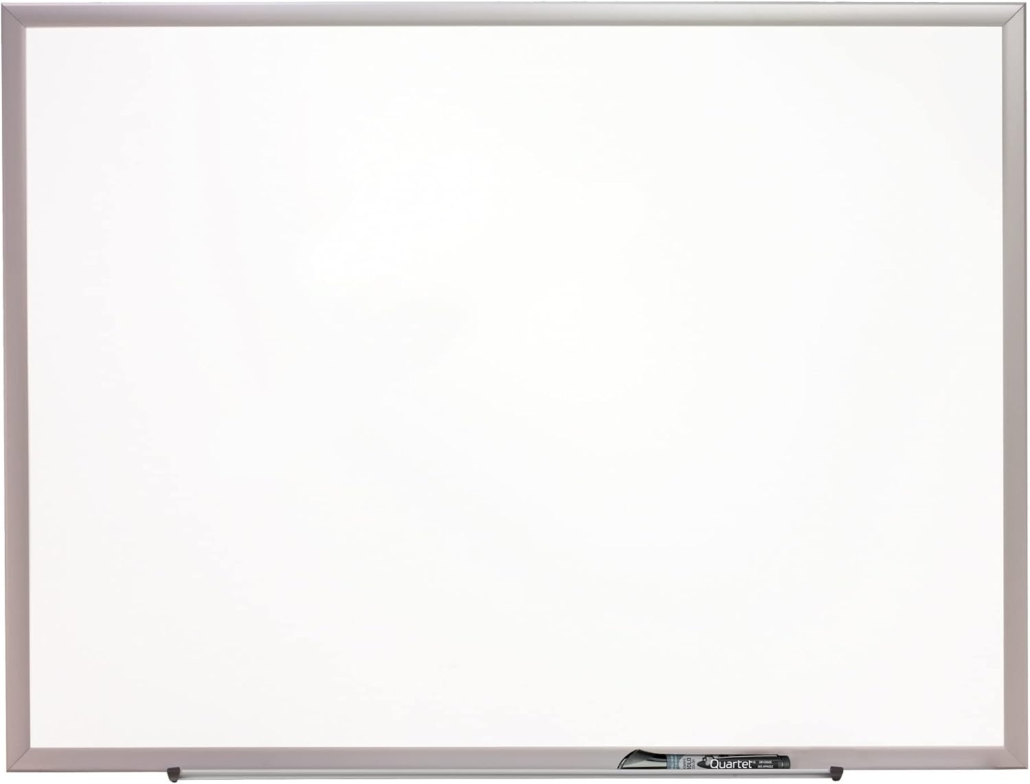 image:imageQuartet Magnetic Porcelain Whiteboard 5 x 3 White Board Premium Duramax Black Aluminum Frame 2545BSilver