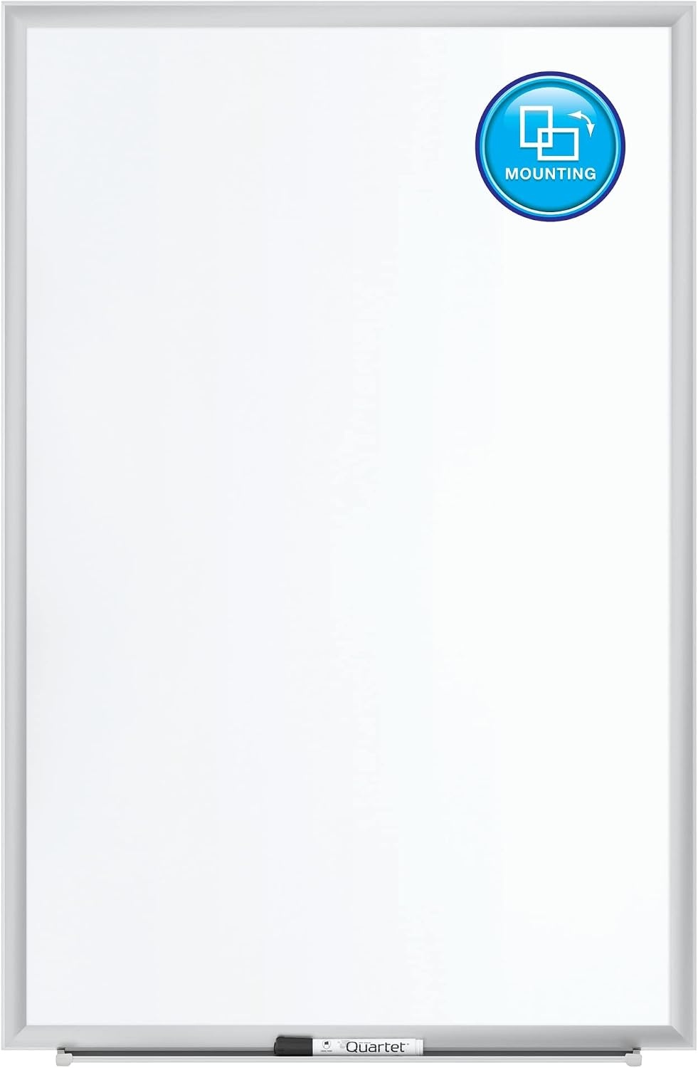 image:imageQuartet Magnetic Porcelain Whiteboard 5 x 3 White Board Premium Duramax Black Aluminum Frame 2545BSilver