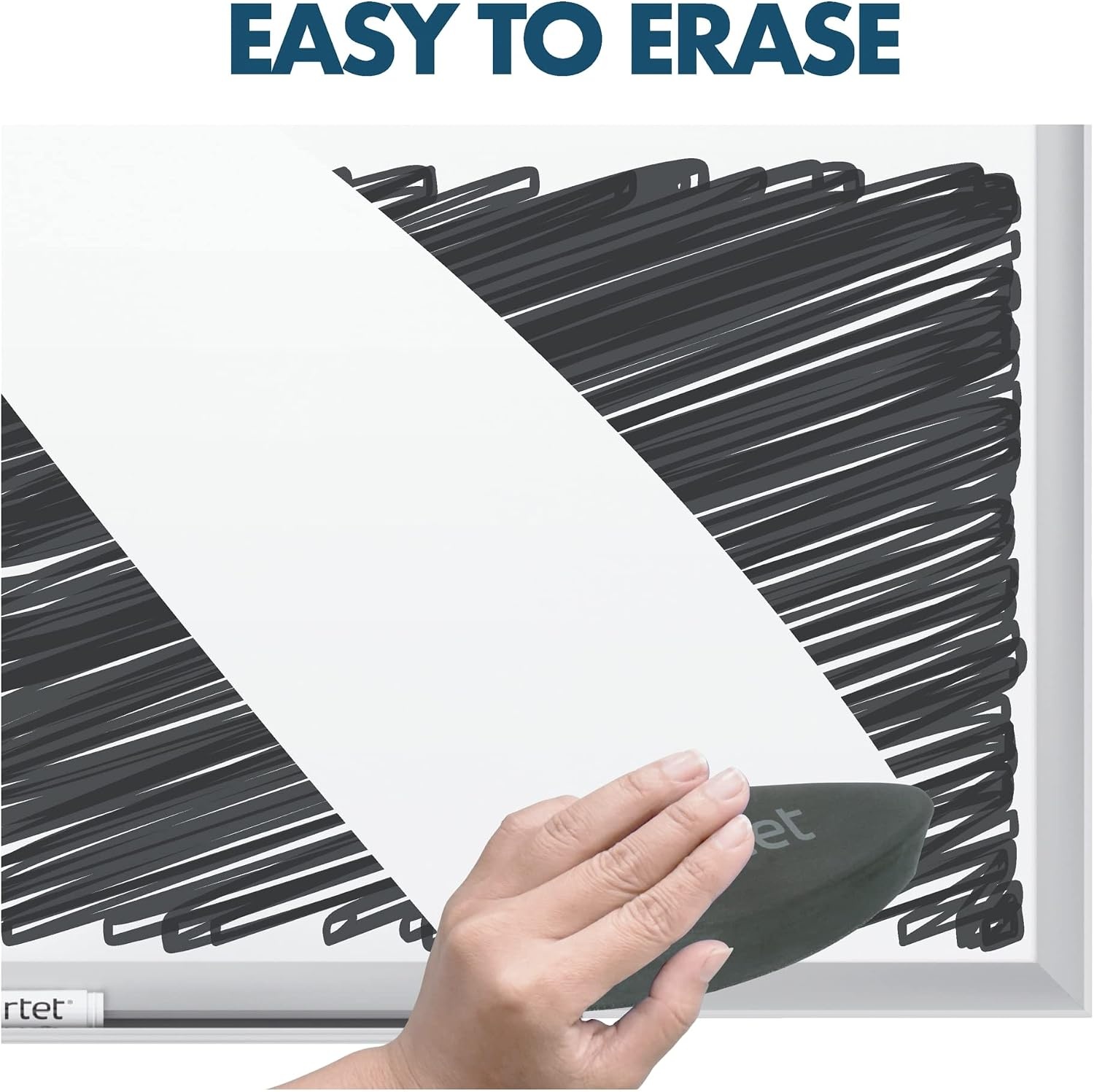 image:imageQuartet Magnetic Porcelain Whiteboard 5 x 3 White Board Premium Duramax Black Aluminum Frame 2545BSilver