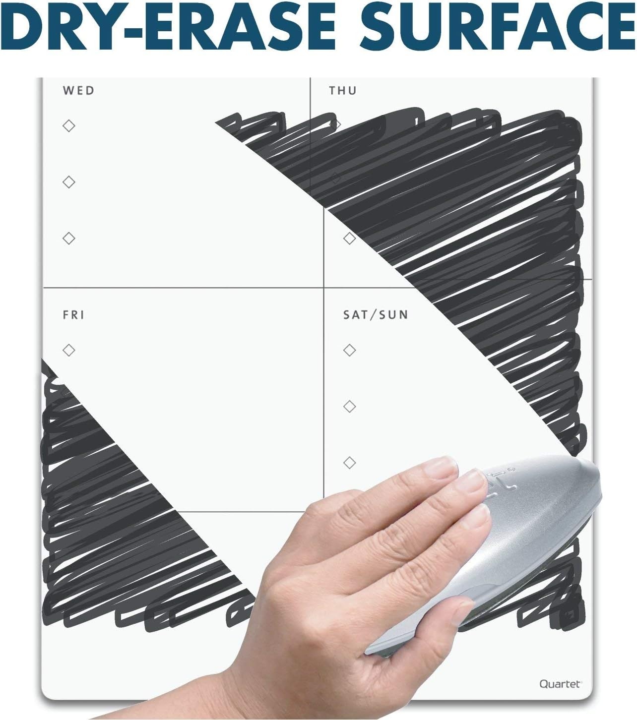 image:imageQuartet Magnetic Weekly Planner Dry Erase Board 11 x 17 Small White Board for Fridge Home School Supplies or Home Office Decor Frameless Includes 1 Dry Erase Marker 63540