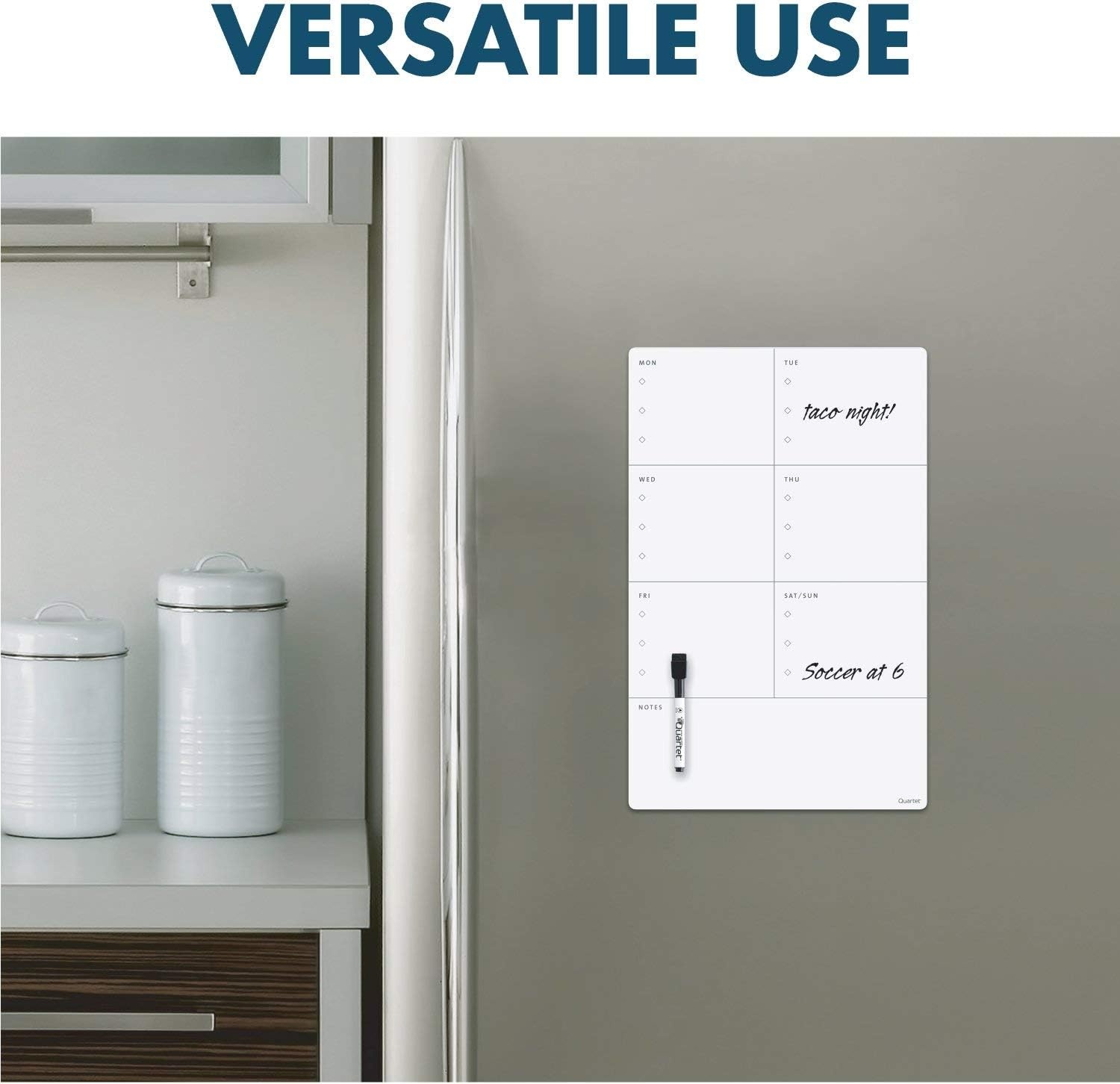 image:imageQuartet Magnetic Weekly Planner Dry Erase Board 11 x 17 Small White Board for Fridge Home School Supplies or Home Office Decor Frameless Includes 1 Dry Erase Marker 63540