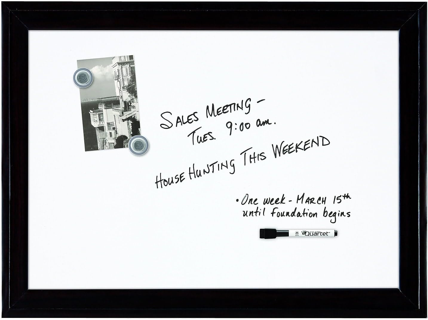 image:imageQuartet Magnetic Whiteboard 11 x 17 Small White Board for Wall Dry Erase Board for Kids Perfect for Home Office amp Home School Supplies Dry Erase Marker Magnets Black Frame 7928017W x 23H