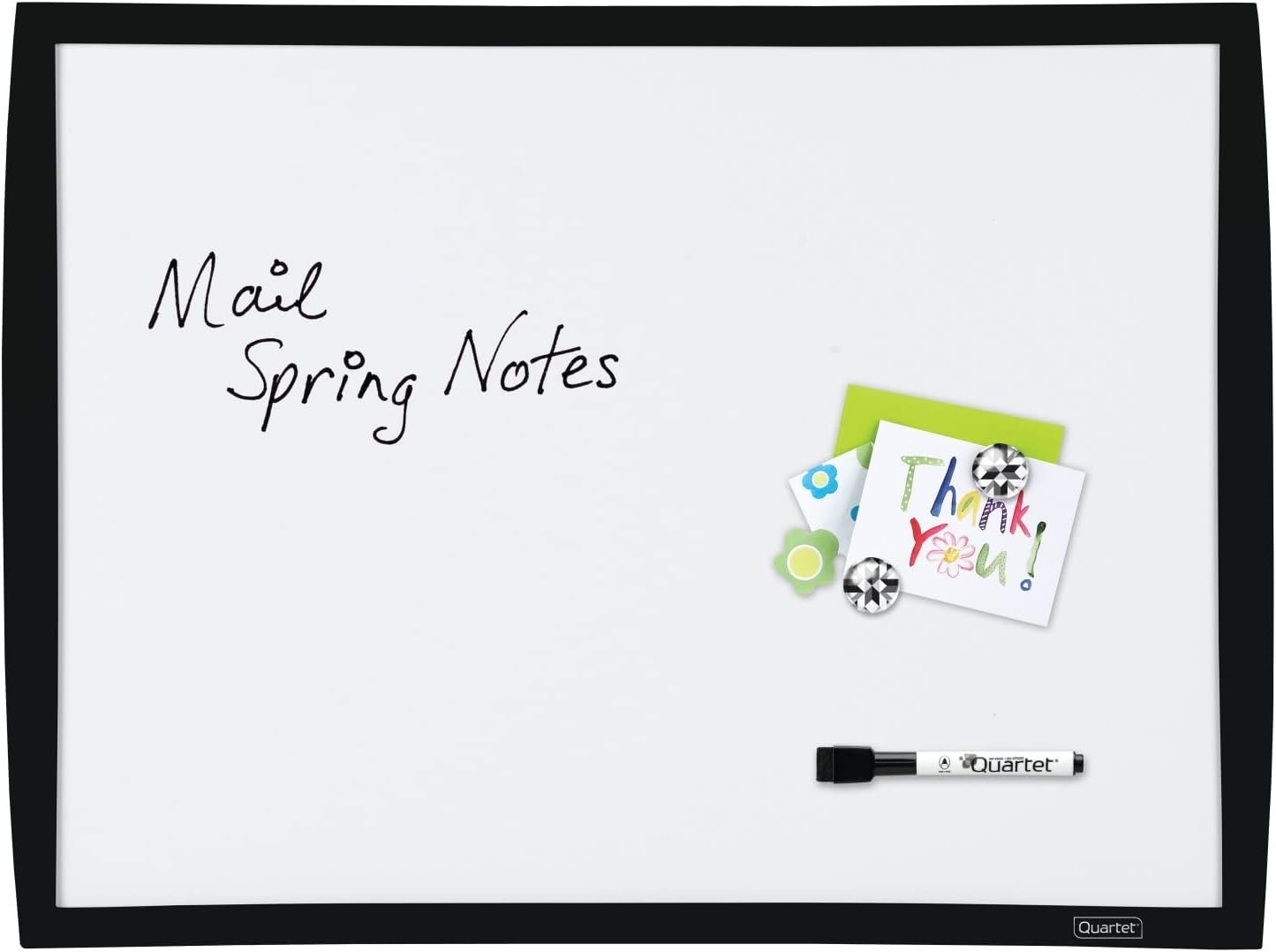 image:imageQuartet Magnetic Whiteboard 17 x 23 Small White Board for Wall Dry Erase Board for Kids Perfect for Home Office amp Home School Supplies 1 Mini Dry Erase Marker 2 Magnets Black Frame 34608BK