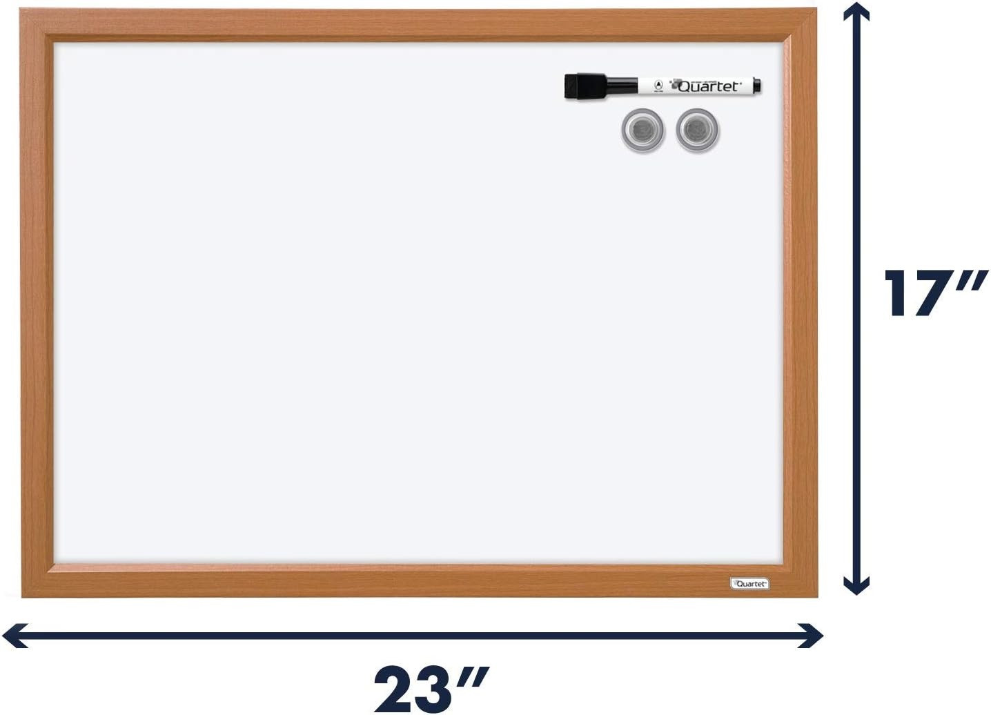 image:imageQuartet Magnetic Whiteboard 17 x 23 inches White Board Dry Erase Board Black Frame MWDW1723MBKAssorted Frame Colors