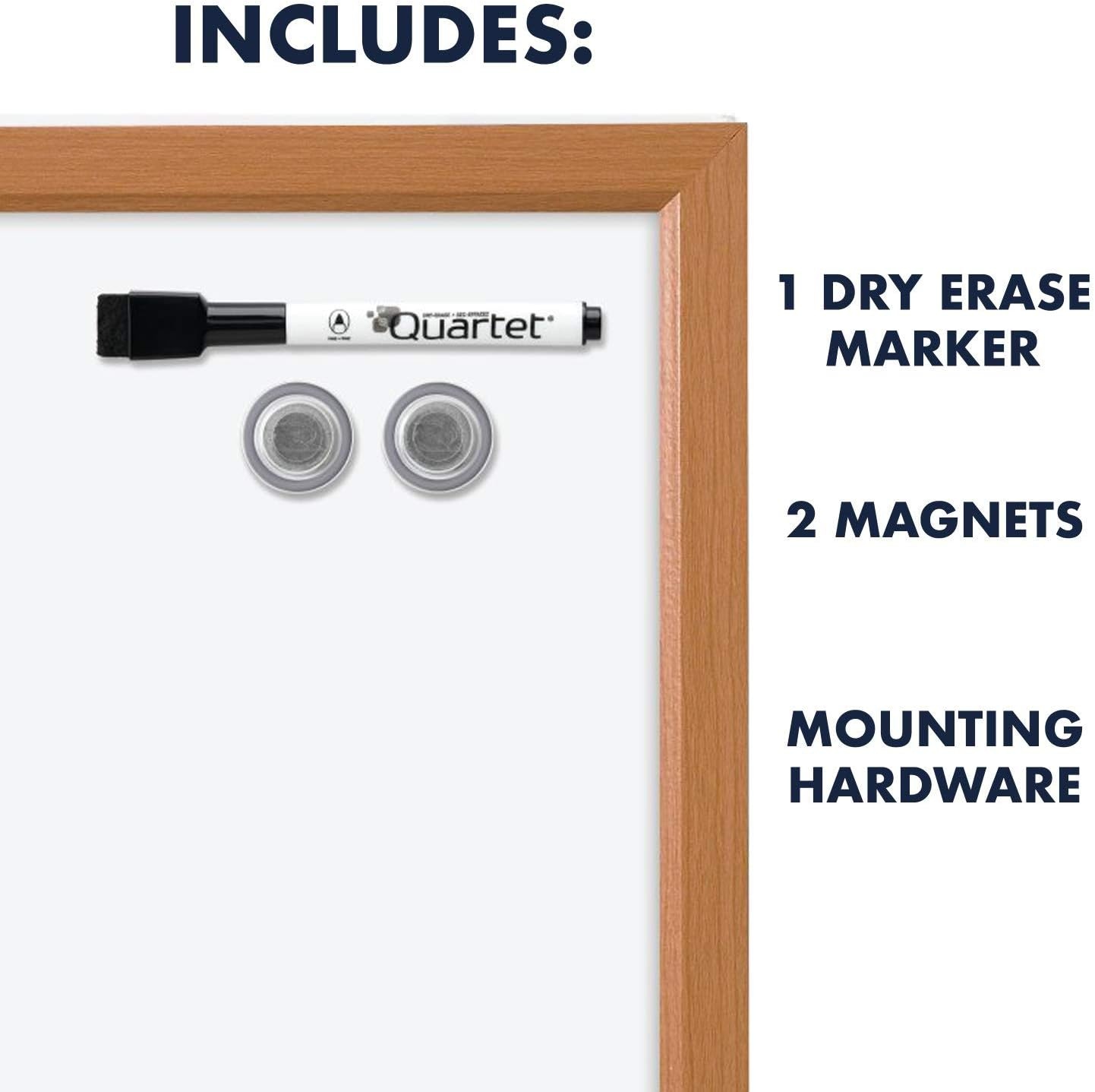 image:imageQuartet Magnetic Whiteboard 17 x 23 inches White Board Dry Erase Board Black Frame MWDW1723MBKAssorted Frame Colors