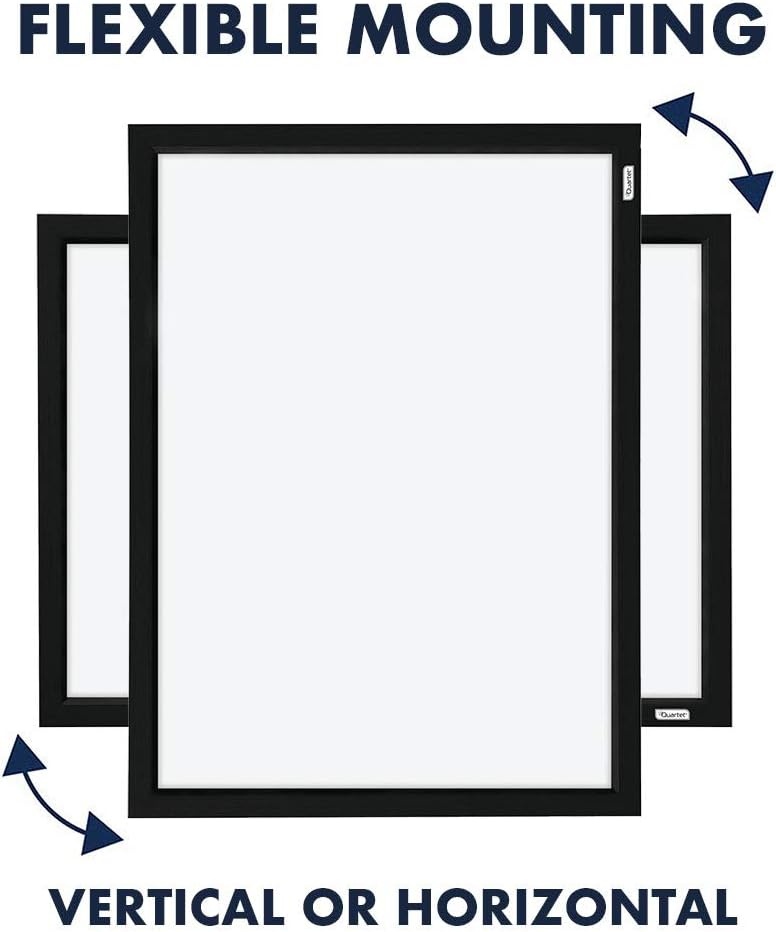 image:imageQuartet Magnetic Whiteboard 17 x 23 inches White Board Dry Erase Board Black Frame MWDW1723MBKBlack Frame