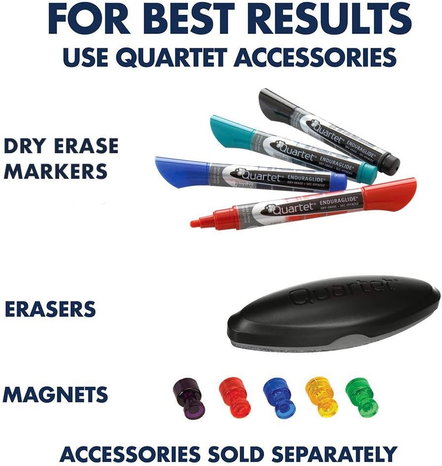 image:imageQuartet Magnetic Whiteboard 17 x 23 inches White Board Dry Erase Board Black Frame MWDW1723MBKBlack Frame