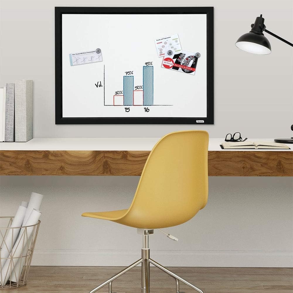 image:imageQuartet Magnetic Whiteboard 17 x 23 inches White Board Dry Erase Board Black Frame MWDW1723MBKBlack Frame