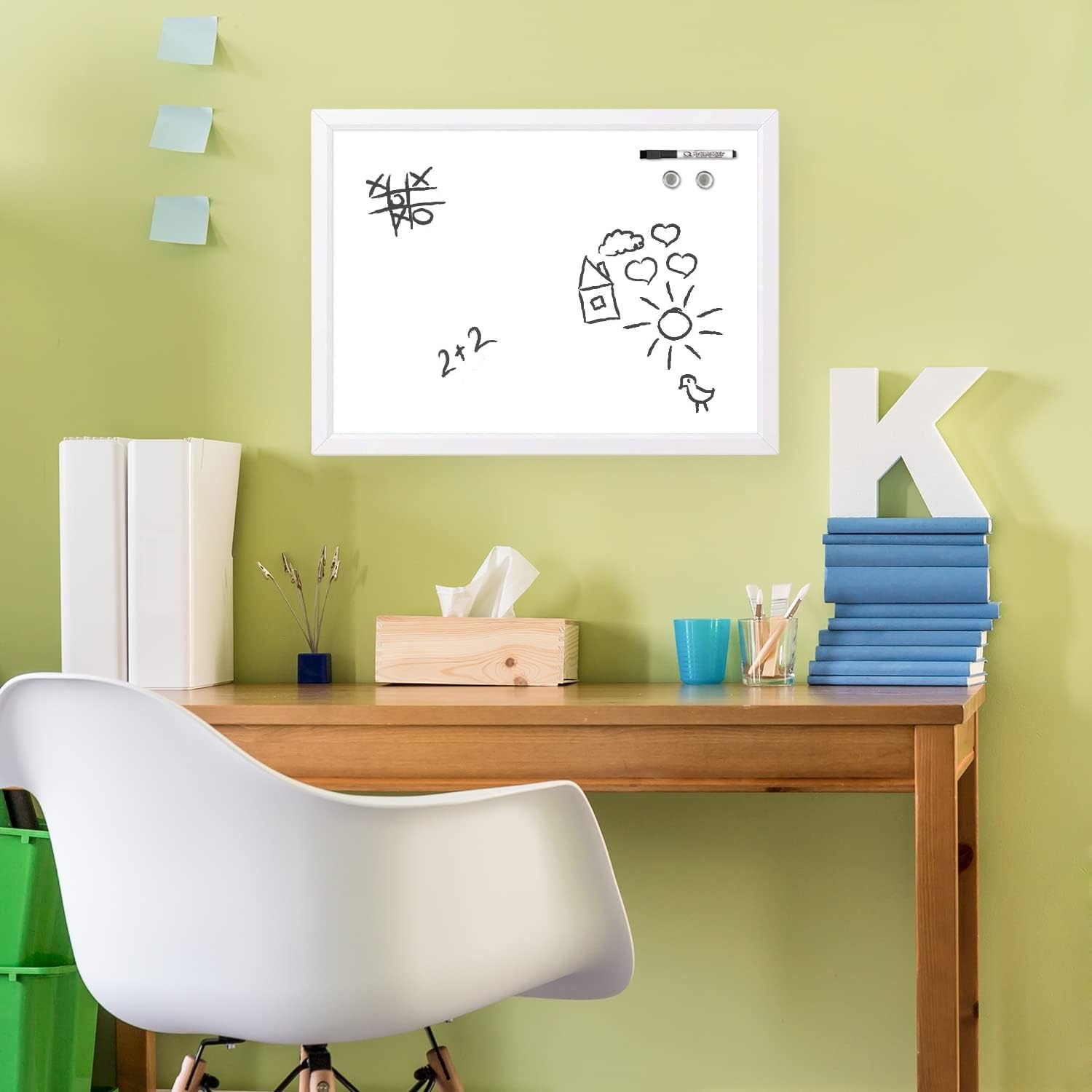 image:imageQuartet Magnetic Whiteboard 17 x 23 inches White Board Dry Erase Board Black Frame MWDW1723MBKWhite Frame