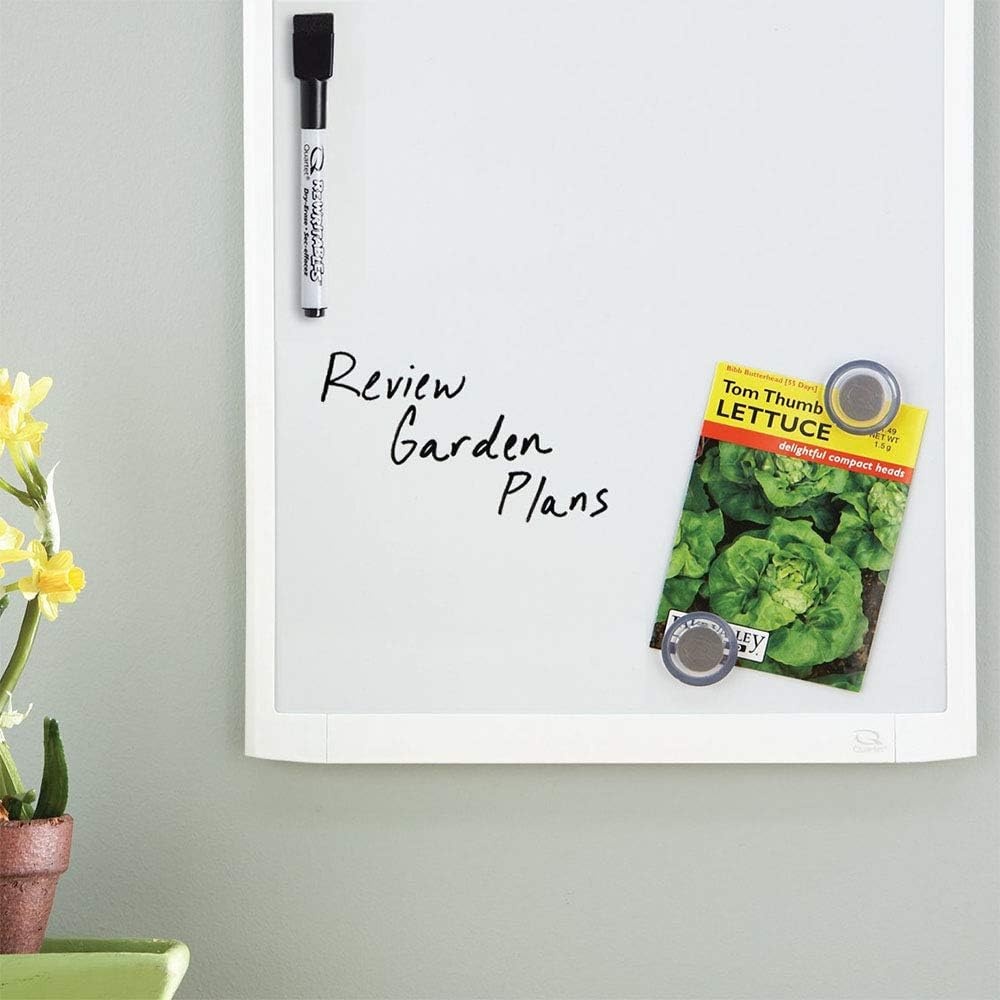 image:imageQuartet Magnetic Whiteboard 812 x 11 White Board for Wall Dry Erase Board for Kids Perfect for Home Office amp Home School Supplies 1 Dry Erase Marker 2 Magnets Black Frame MHOW8511BKWhite