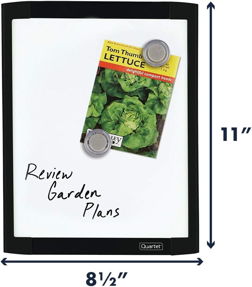 image:imageQuartet Magnetic Whiteboard 812 x 11 White Board for Wall Dry Erase Board for Kids Perfect for Home Office amp Home School Supplies 1 Dry Erase Marker 2 Magnets Black Frame MHOW8511BKBlack